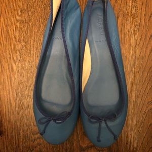 JCrew Leather Ballet Flats - cobalt blue size 8.5